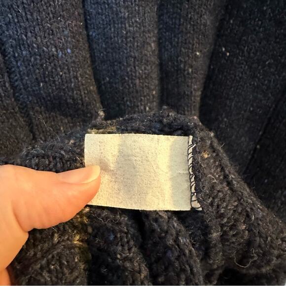 ALPS Vintage Wool Grandpa Casual Crew Neck Slouchy Oversize Relaxed Sweater - Picture 3 of 4